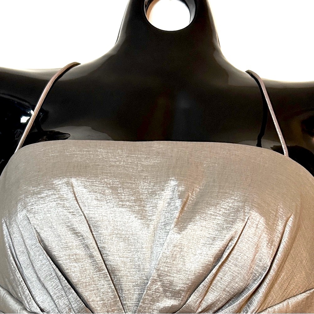 Jessica Howard Strapless Silver Gown - Picture 8 of 9